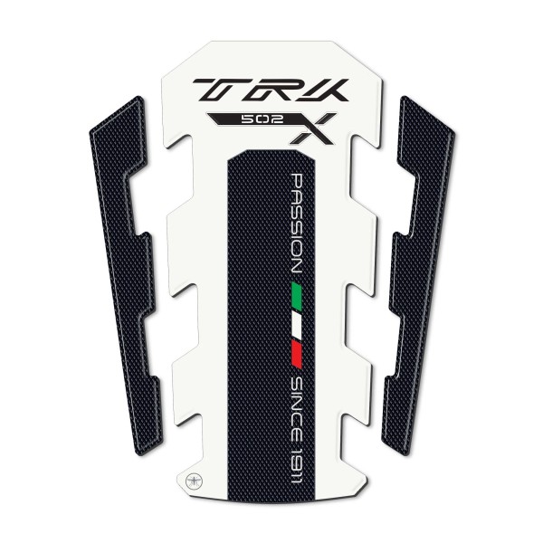 Paraserbatoio adesivo 3D serbatoio moto compatibile Benelli TRK 502x - bianco