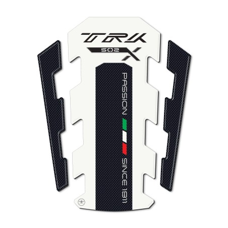 Protector depósito 3D adhesivo moto compatible Benelli TRK 502x - blanco