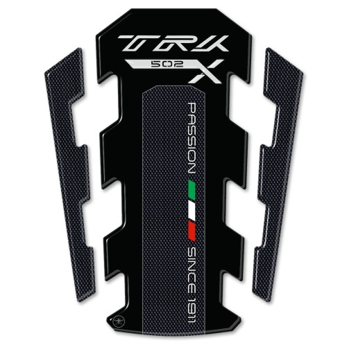 Adhesive 3D tank protector motorbike compatible Benelli TRK 502x - black 2