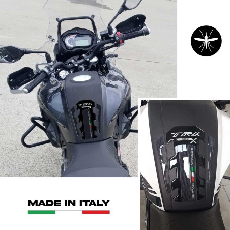 Paraserbatoio adesivo 3D serbatoio moto compatibile Benelli TRK 502x - nero