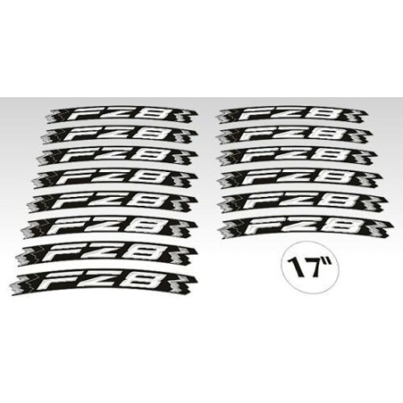 KIT STRISCE ADESIVE compatibili per CERCHI 17 MOTO NAKED YAMAHA FZ8 GIALLO FLUO 