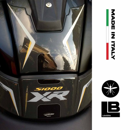 PARASERBATOIO ADESIVO SERBATOIO 3D compatibile per MOTO BMW S1000XR TRIPLE BLACK 
