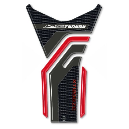 PARASERBATOIO ADESIVO SERBATOIO in gel 3D compatibile YAMAHA SUPER TENERE rosso