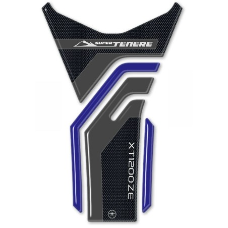 PROTECTOR DE DEPÓSITO ADHESIVO en RESINA 3D compatible con YAMAHA SUPER Tenere azul