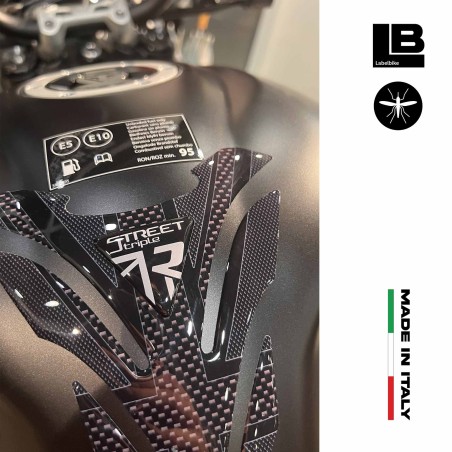 Paraserbatoio Gel 3D per moto compatibile con Triumph Street Triple R 2009-2022