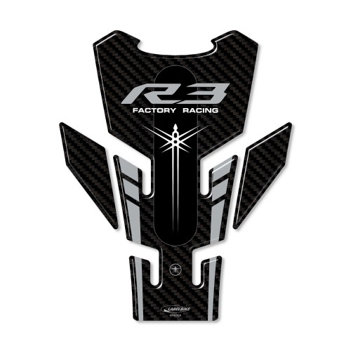 Protector de depósito de gel 3D Protección del depósito para motos compatible con Yamaha R3 2019-2023