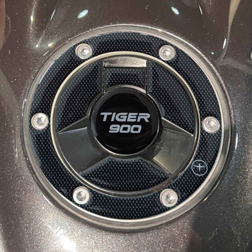 Adesivo 3D Protezione Tappo Serbatoio Moto compatibile con Triumph Tiger 900