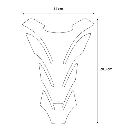 Paraserbatoio Licenza Ufficiale Honda adesivo resina 3D carbonio logo bianco