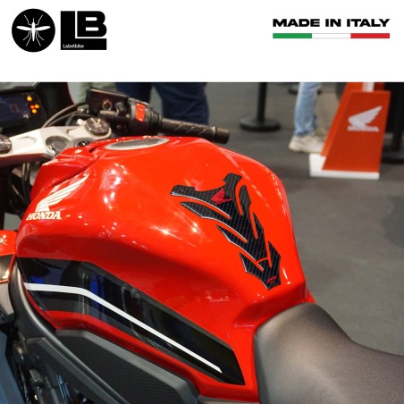 Tank protector Official Honda licence 3D resin sticker carbon red logo