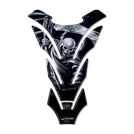Almohadilla de tanque Reaper Death Horror pegatinas de tanque de motocicleta de resina 3D
