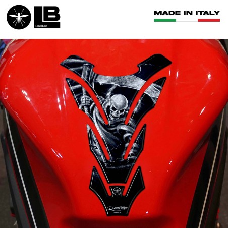 Almohadilla de tanque Reaper Death Horror pegatinas de tanque de motocicleta de resina 3D