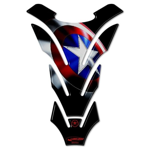 PARASERBATOIO MOTO in resina gel 3D CAPTAN AMERICA THE AVENGERS CAPITAN AMERICA