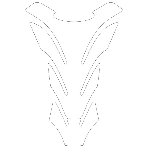 PERSONALISIERBARER HARZBESCHICHTETER MOTORRADTANKSCHUTZ MIT 3D-EFFEKT - 14 X 20 CM UNIVERSAL