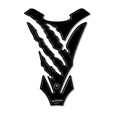 Paraserbatoio Neutro Adesivi Per Serbatoio Moto In Resina 3D Graffi Tigre Nero