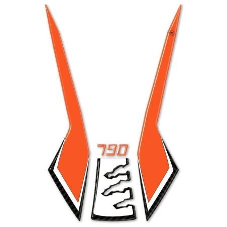PROTEZIONE PARAFANGO ANTERIORE adesivi 3D per MOTO compatibili KTM 790 ADVENTURE 