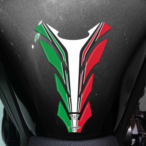 PROTECCIÓN DEPÓSITO TRICOLOR ITALIA PEGATINA DE RESINA 3D PARA MOTOCICLETAS