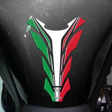 PROTECCIÓN DEPÓSITO TRICOLOR ITALIA PEGATINA DE RESINA 3D PARA MOTOCICLETAS