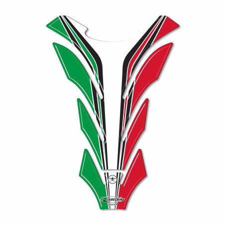 PROTECCIÓN DEPÓSITO TRICOLOR ITALIA PEGATINA DE RESINA 3D PARA MOTOCICLETAS