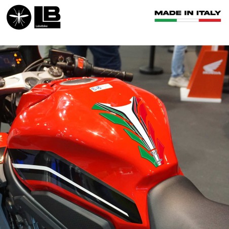 PROTECCIÓN DEPÓSITO TRICOLOR ITALIA PEGATINA DE RESINA 3D PARA MOTOCICLETAS