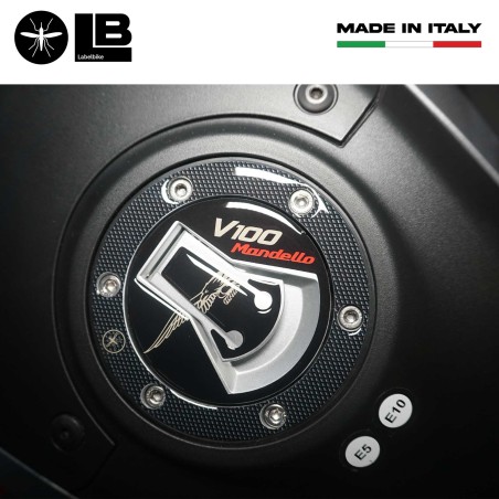 Protezione tappo serbatoio compatibile con Moto Guzzi V100 Mandello 2022 - 2023