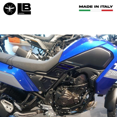 Protezioni Laterali serbatoio Adesivi 3D compatibili con Yamaha Tenere 700 2023
