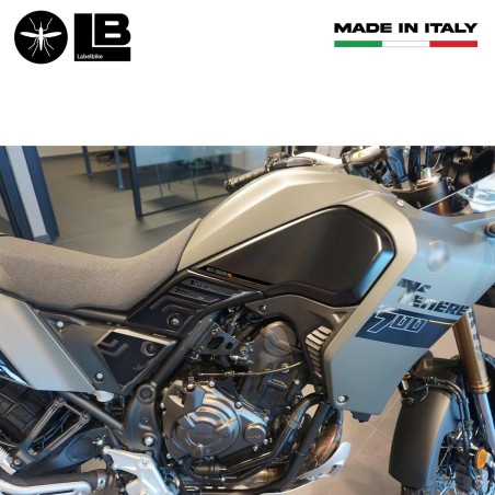 Protezioni Laterali serbatoio Adesivi 3D compatibili con Yamaha Tenere 700 2023