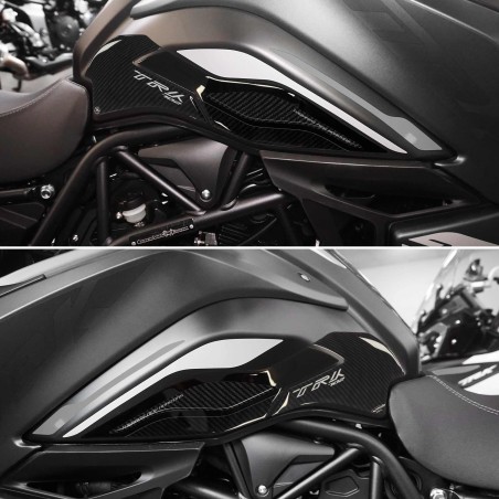 Protezioni laterali serbatoio Adesivi 3D moto compatibili con Benelli TRK 702