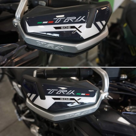Protezioni Paramani moto Adesivi resinati 3D compatibili con Benelli TRK 502 X