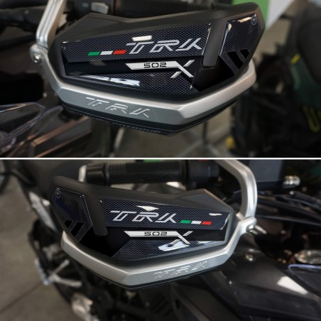 Protezioni Paramani moto Adesivi resinati 3D compatibili con Benelli TRK 502 X