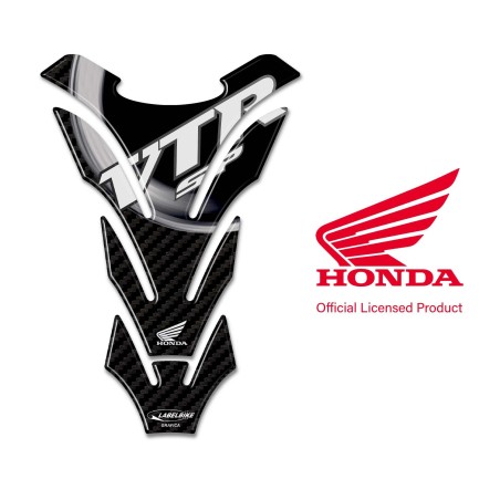 Paraserbatoio VTR SP1-SP2 Licenza Ufficiale Honda adesivo resina 3D bianco