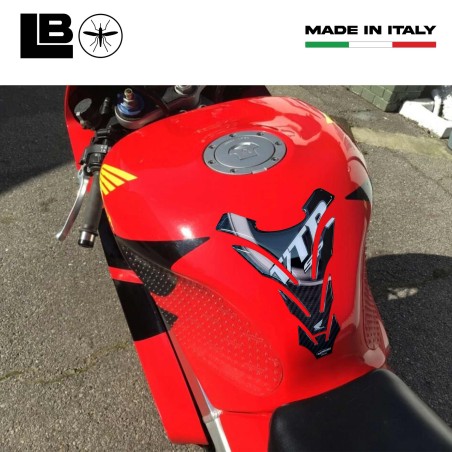Paraserbatoio VTR SP1-SP2 Licenza Ufficiale Honda adesivo resina 3D bianco