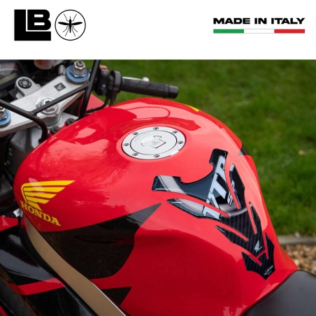 Paraserbatoio VTR SP1-SP2 Licenza Ufficiale Honda adesivo resina 3D bianco