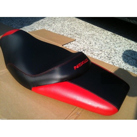 Funda de ASIENTO para Scooter GILERA Nexus 250-300 PERSONALIZADA Carbono-Rojo