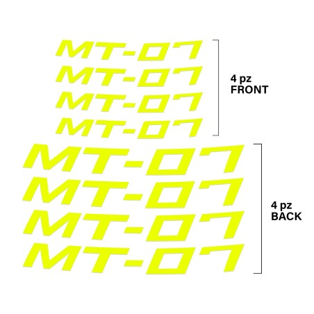 Escrituras adhesivas para llantas internas de motocicleta compatibles con Yamaha MT-07