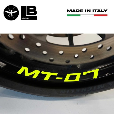 Escrituras adhesivas para llantas internas de motocicleta compatibles con Yamaha MT-07