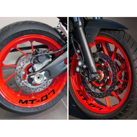 Escrituras adhesivas para llantas internas de motocicleta compatibles con Yamaha MT-07