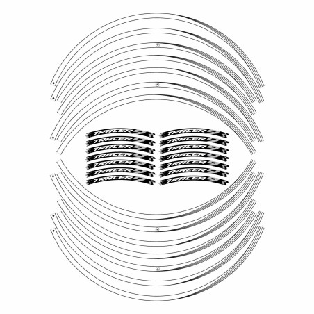 Motorbike rim sticker strips compatible with Yamaha Tracer 9 and GT 2021 - 2024