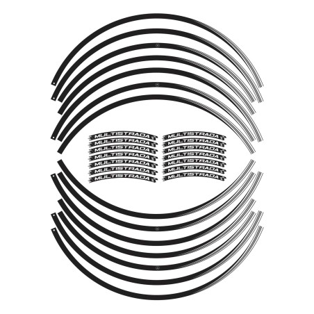 Motorbike wheel rim adhesive strips 17" 19" compatible with Ducati Multistrada v4