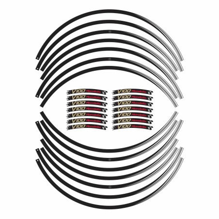Tiras adhesivas para llantas de moto 17" compatibles con Moto Guzzi V100 Mandello