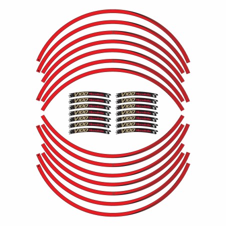 Tiras adhesivas para llantas de moto 17" compatibles con Moto Guzzi V100 Mandello