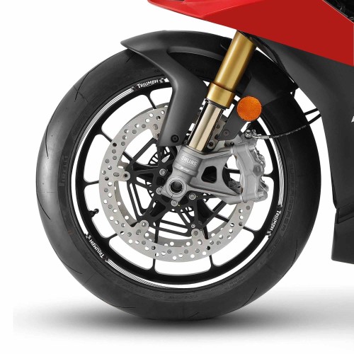 STRISCE ADESIVE compatibili per MOTO TRIUMPH adesivi CERCHI 17 stickers tuning