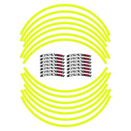 Tiras adhesivas para llantas de moto compatibles con Suzuki GSXS 750-1000 Fluo 2