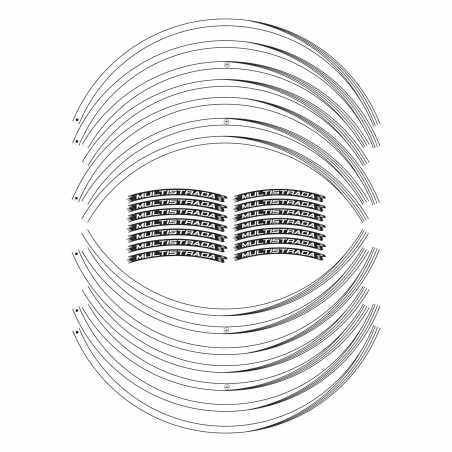 Stripes for Motorcycle Rims 17-19 Compatible for Ducati Multistrada 950 v2 from 2017
