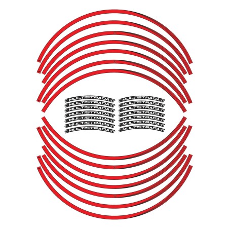 Stripes for Motorcycle Rims 17-19 Compatible for Ducati Multistrada 950 v2 from 2017