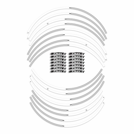 TIRAS ADHESIVAS Tmax para LLANTAS compatibles YAMAHA 500 scooter T MAX 2001-2007