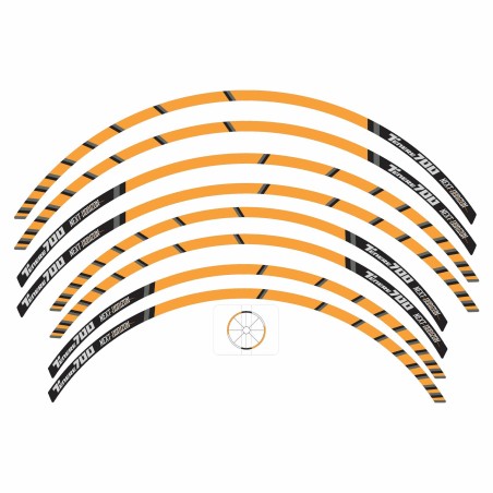Motorbike rim sticker strips compatible with Yamaha Tenere 700 2023 Tech Kamo