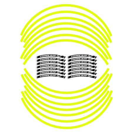 Adhesive Strips for Motorcycle Rims Compatible with Yamaha Tracer 9 2021 - Fluo Yellow