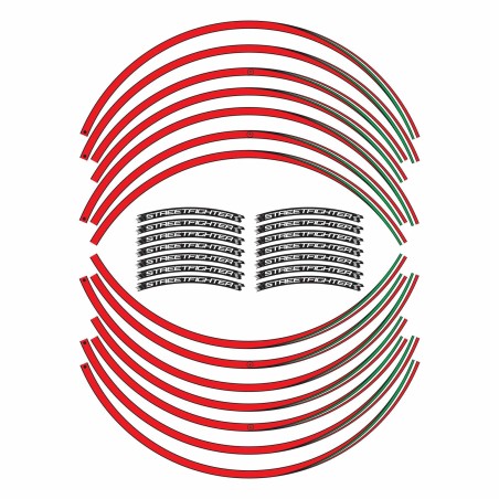 TIRAS para LLANTAS 17 compatibles para MOTOCICLETAS DUCATI STREETFIGHTER - Rojo Italia