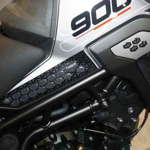 Protezioni Laterali Moto Adesivi 3D compatibili con Triumph Tiger 900 2024