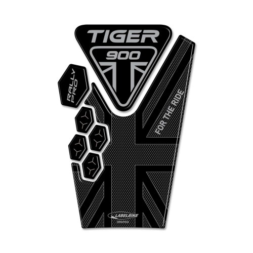 Hoch Tankpad Aufkleber kompatibel mit Triumph Tiger 900 RALLY PRO Motorrad 2